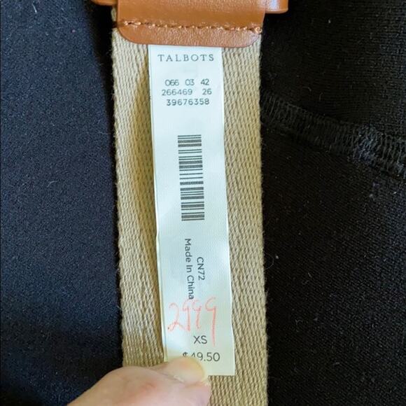 Women's Talbots Pink & White Striped Canvas Belt with Fish X-Small - Picture 6 of 6